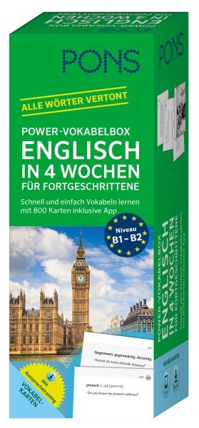 Vorschau: PONS Power-Vokabelbox Englisch in 4 Wochen für Fortgeschrittene